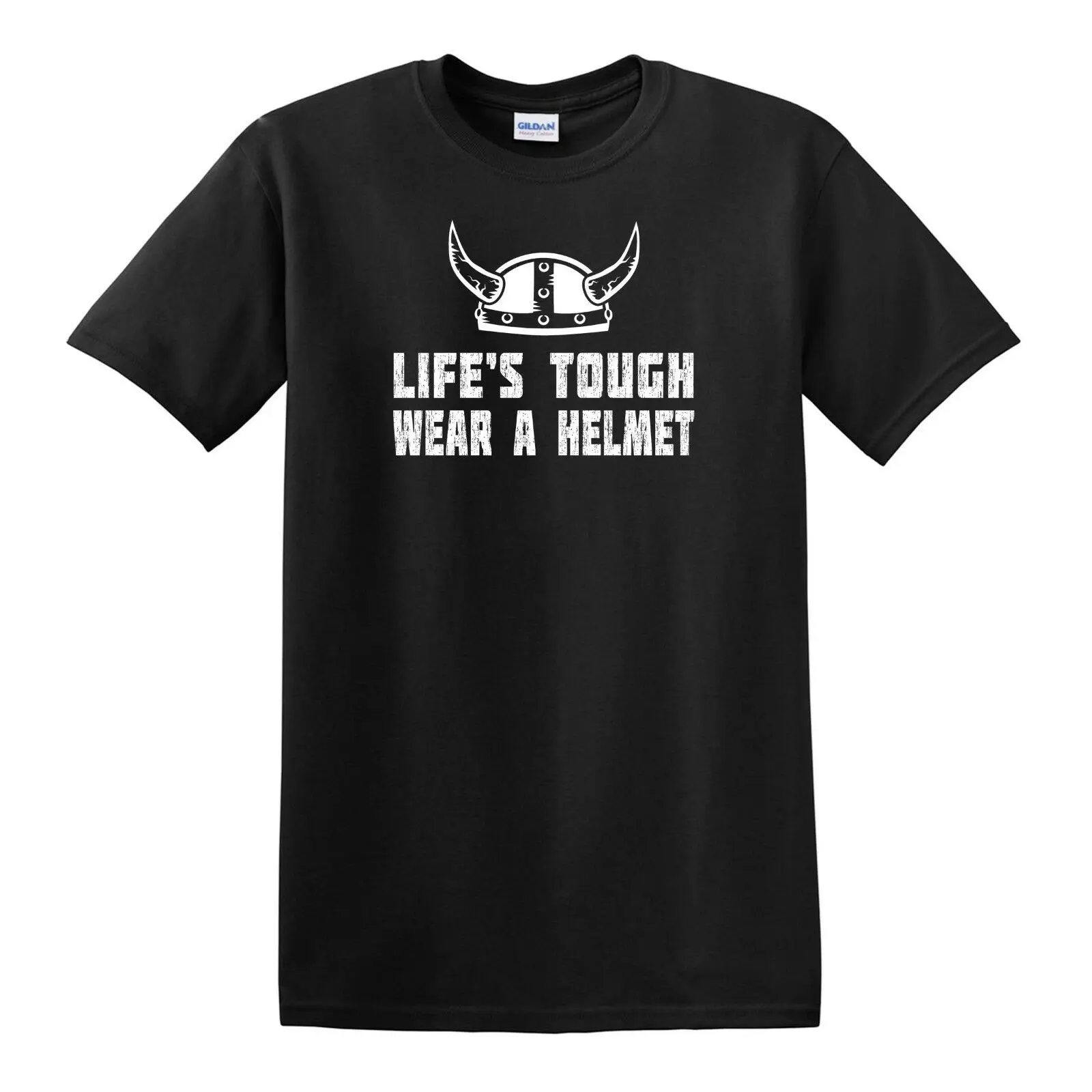 

Life's Tough Wear A Helmet T-SHIRT -S to 6XL- Norse Odin Viking Thor Valhalla