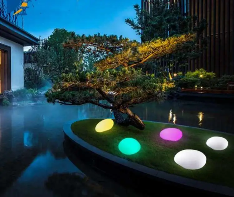 Светодиодный светильник перезаряжаемый водостойкий RGB|Декоративная галька| |