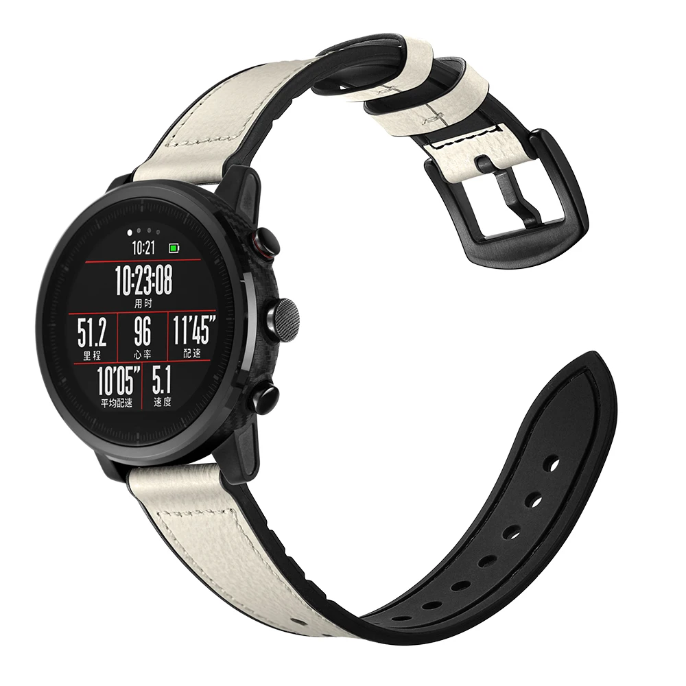 Кожаный силиконовый ремешок для Xiaomi Huami Amazfit Stratos 2, умный ремешок для часов, чехол, защитная крышка, 3 в 1