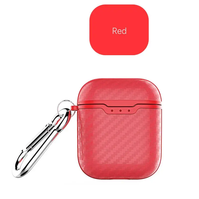 Red VETOMEET Изысканная Текстура Bluetooth беспроводной Чехол для наушников для Airpods3 углеродное волокно узор чехол для наушников Airpods Pro 2 1 - Цвет: Red