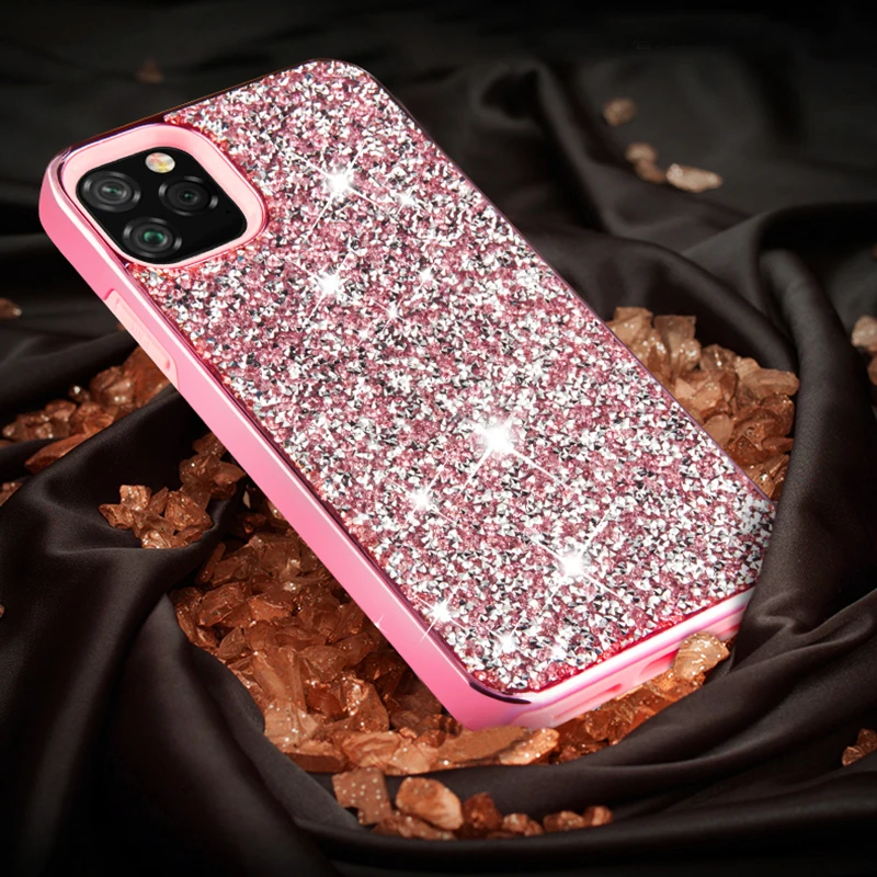 Роскошный блестящий чехол со стразами для iPhone 11 Pro XS Max XR X с блестками телефона 6 6S 7