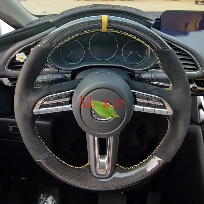 

Для Mazda 3/6 cx-30/CX4/CX5/cx3cx8 2018-21, кожа, углеродное волокно, ручная работа