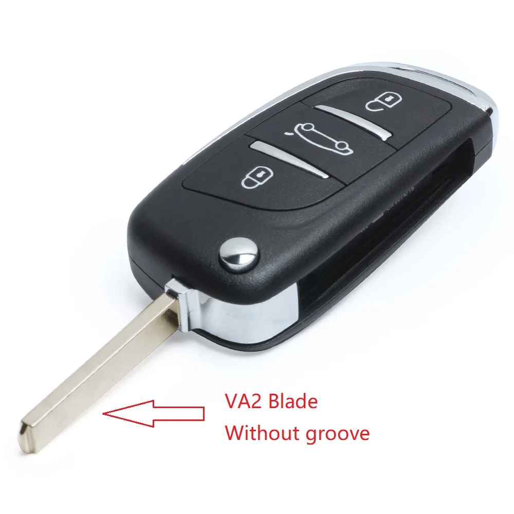 Складной дистанционный ключ Keyecu DS стильный с двумя кнопками 433 МГц чип ID46 CE0523 для