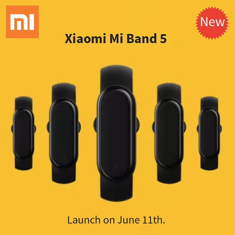 

New Xiaomi Mi Band 5 Smart Bracelet Color AMOLED Screen Miband 5 Smartband Fitness Traker Bluetooth Sport Waterproof Smart Band