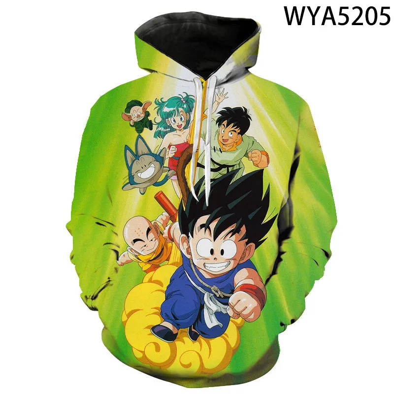 

2020 Anime Men Women Children Dragon Hoodies Casual Fashion 3D Print Pullover Hooded Sweatshirts Boy Girl Kids Casual DBZ Tops