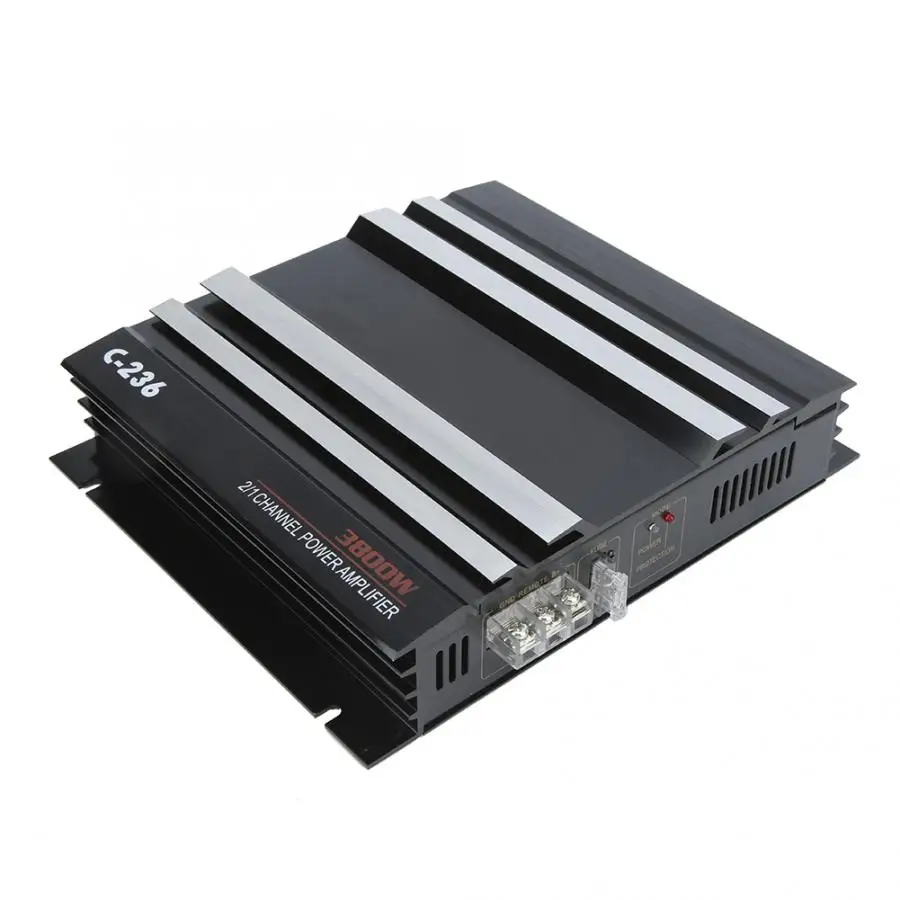 Усилители с высоким уровнем Мощность 3800W 12V автомобильный усилитель 2 канала Hi Fi