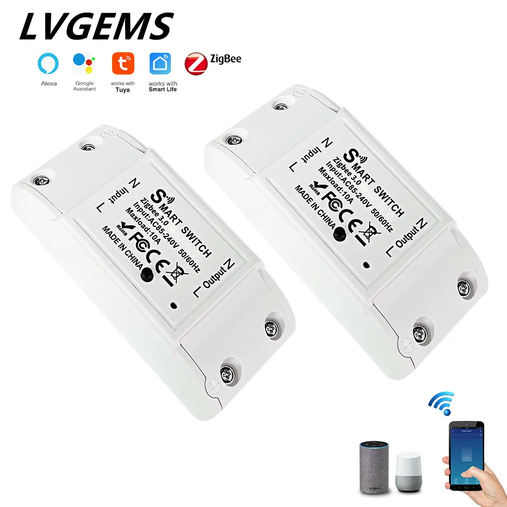 

Tuya Zigbee Alexa Timing Smart Switch Automation MINI Breaker Smart life APP Voice Control Light Switch