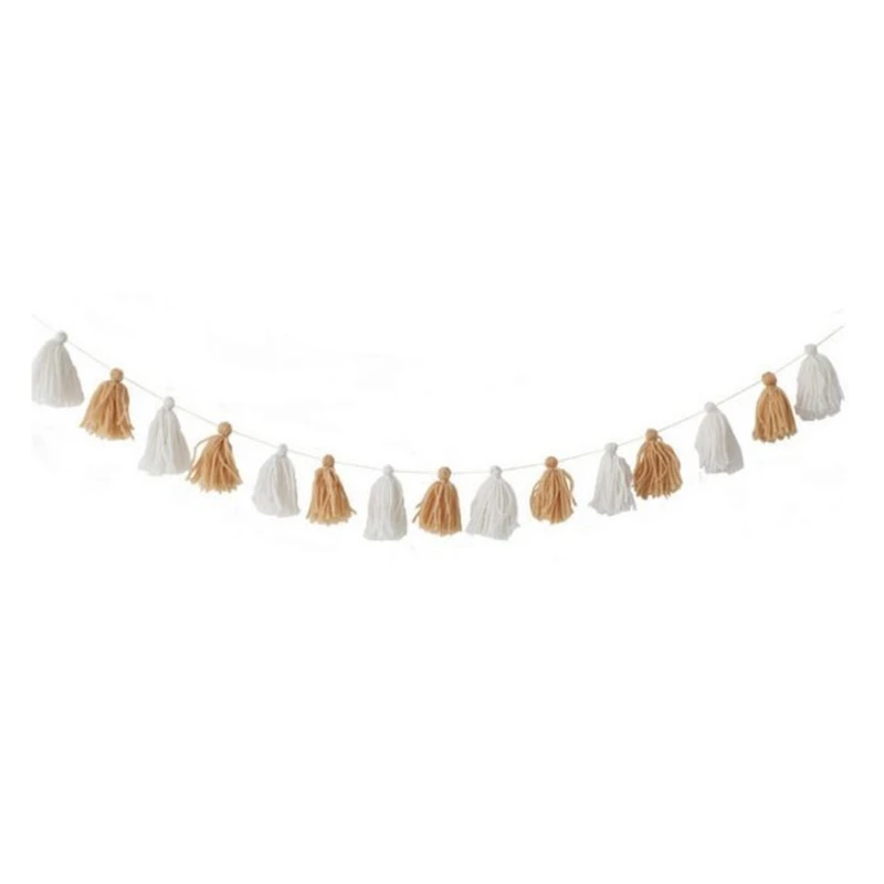 

Hand Knitting Tassel Garland Banner Bunting Wall Hanging Decorations Backdrop