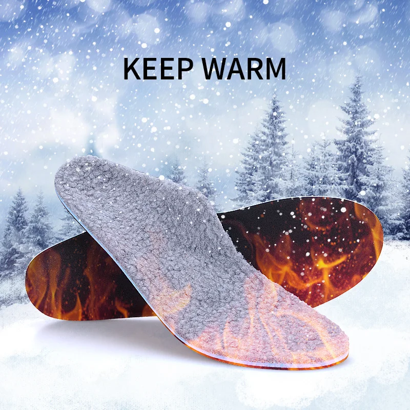 

PCSsole теплые стельки для зимы кашемировые подошвенные модные стельки на каблуке Женская обувь силиконовые гелевые стельки с подогревом на п...