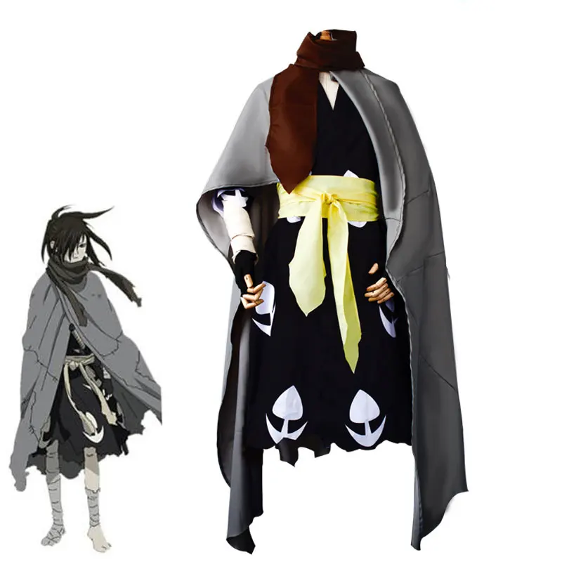 

Janpnese Anime Dororo Cosplay Costume Hyakkimaru Kimono Cosplay Costume Halloween Men Cloak Costume Full Set