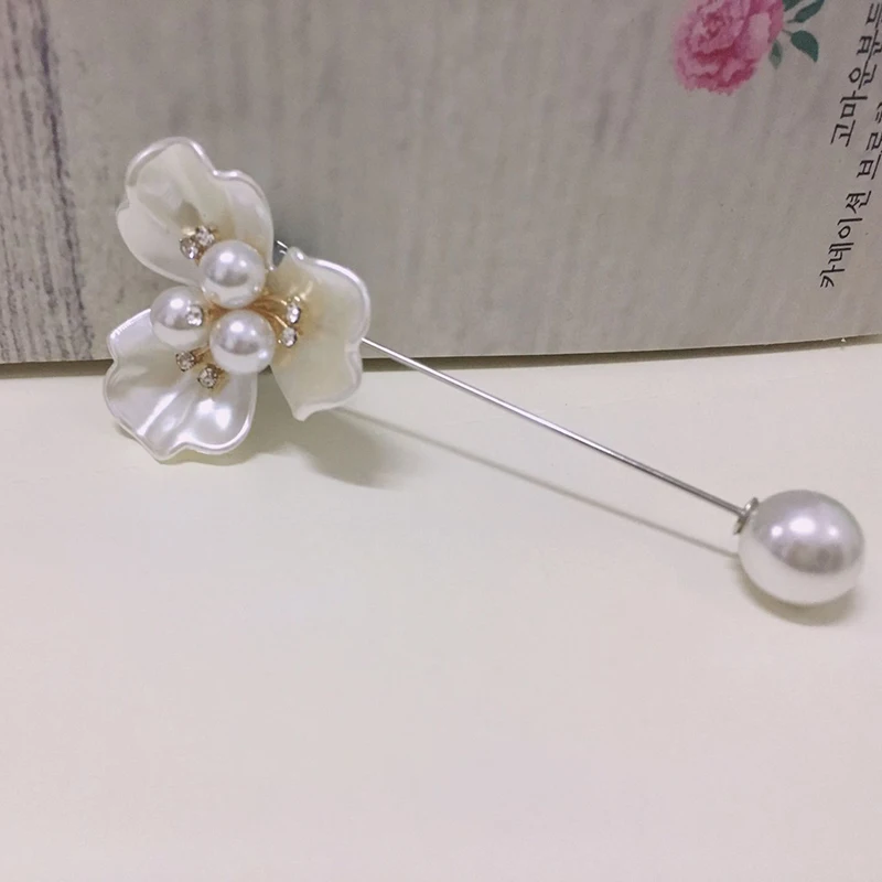 Manufacturers direct new fashion joker pearl style creativity camellia four petals five a word pin brooch | Украшения и
