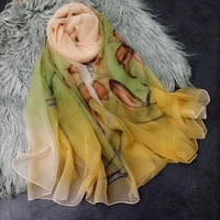 180140cm fashion ice silk chiffon scarves silk scarf women large long soft sunscreen scarf scarves wrap beach shawl