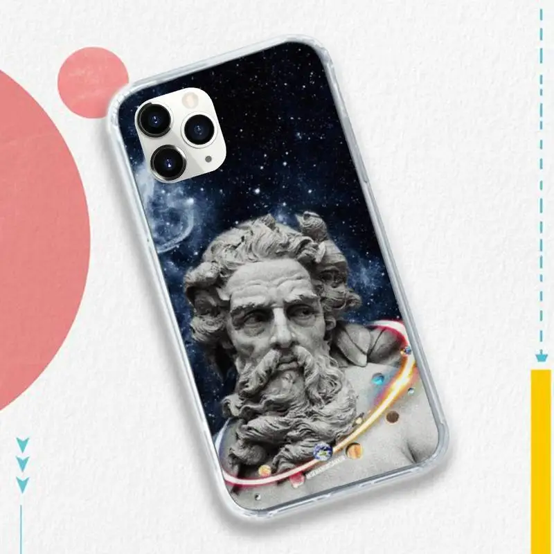 

statue art vintage painting mobile Phone Case for iPhone 11 12 pro XS MAX 8 7 6 6S Plus X 5S SE 2020 XR