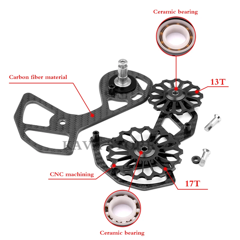 Переключатель передач задний для велосипеда Shimano R5800 R6800 R7000 R8000 R9000 из углеродного