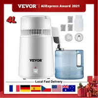 vevor 4l water bottle filter distiller purifier softener treatment stainless steel for medical home labs hospitals offices use