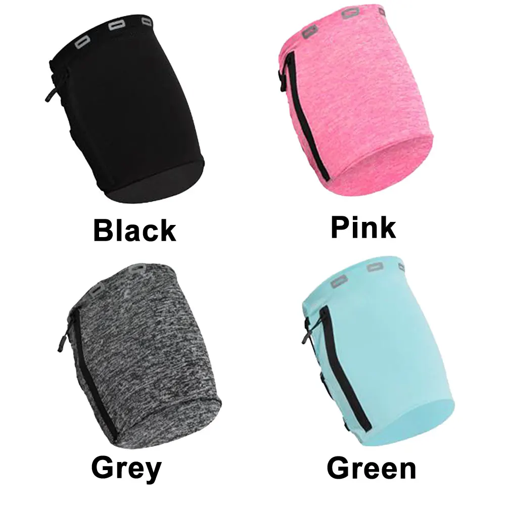 

Sports Armband Zipper Fitness Arm Bag Large Capacity Double Pocket Gym Yoga Running Workouts Elastic Universal Fit Mobile Phone