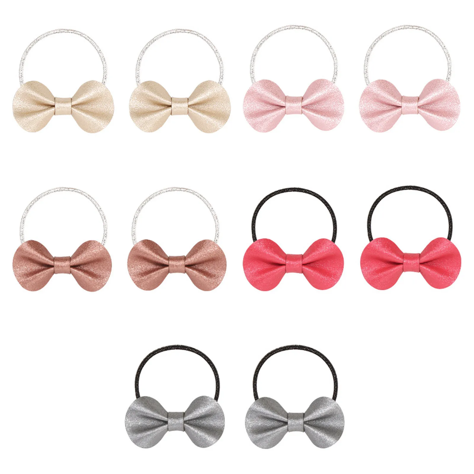 

1Pair Infant Baby Toddler Girls Hair Ties Rubber Bands Female Baby Hair Band Tie Hair Glitter Baby Headdress Girl High Elastic