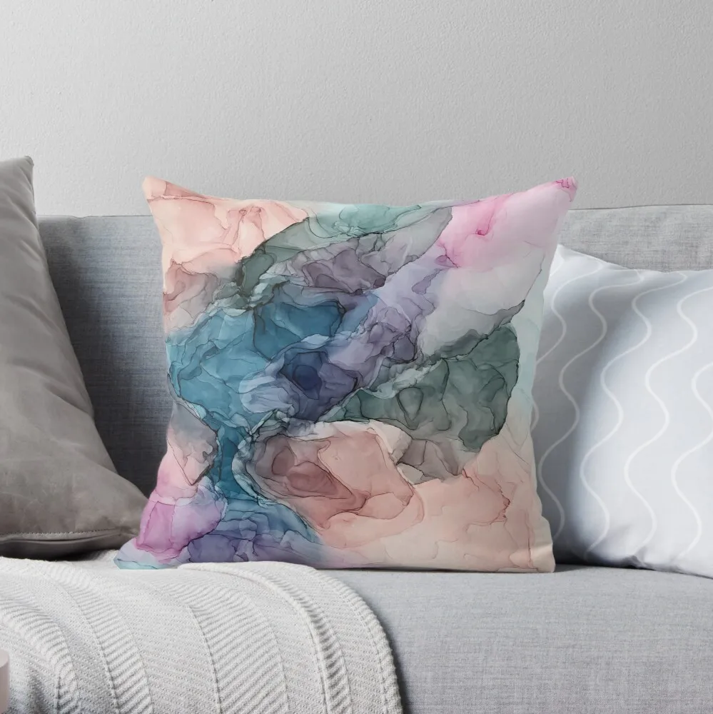 

Heavenly Pastels 2 Original Abstract Ink Painting Throw Pillow Pillowcase Home Decorative Sofa Pillow Cover