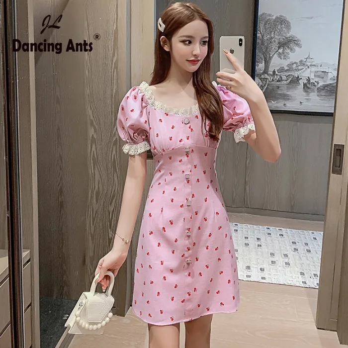 Женское облегающее платье до колен элегантное кружевное во французском стиле с