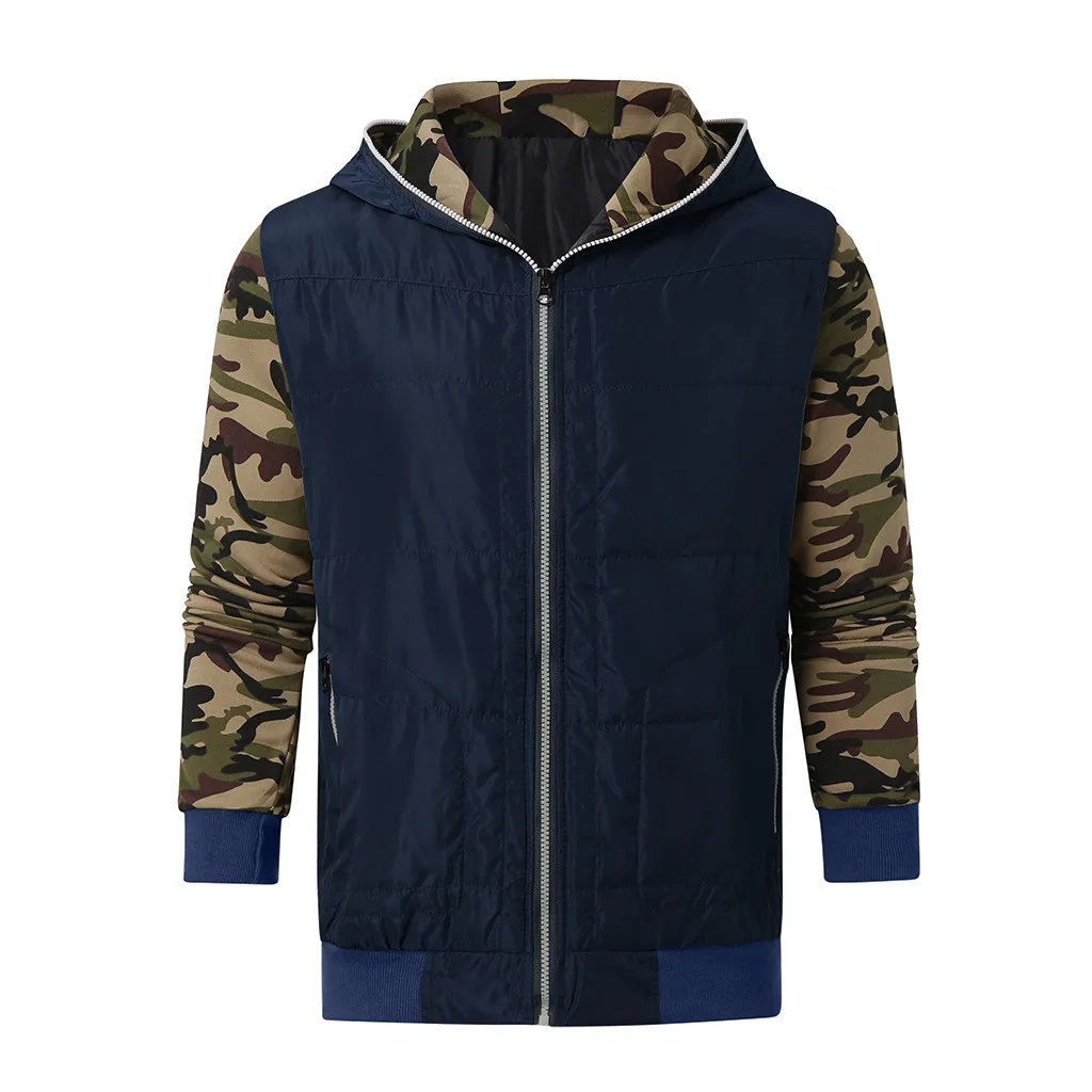 2019 Мужская куртка зимняя Осенняя теплая на молнии складываемый светильник