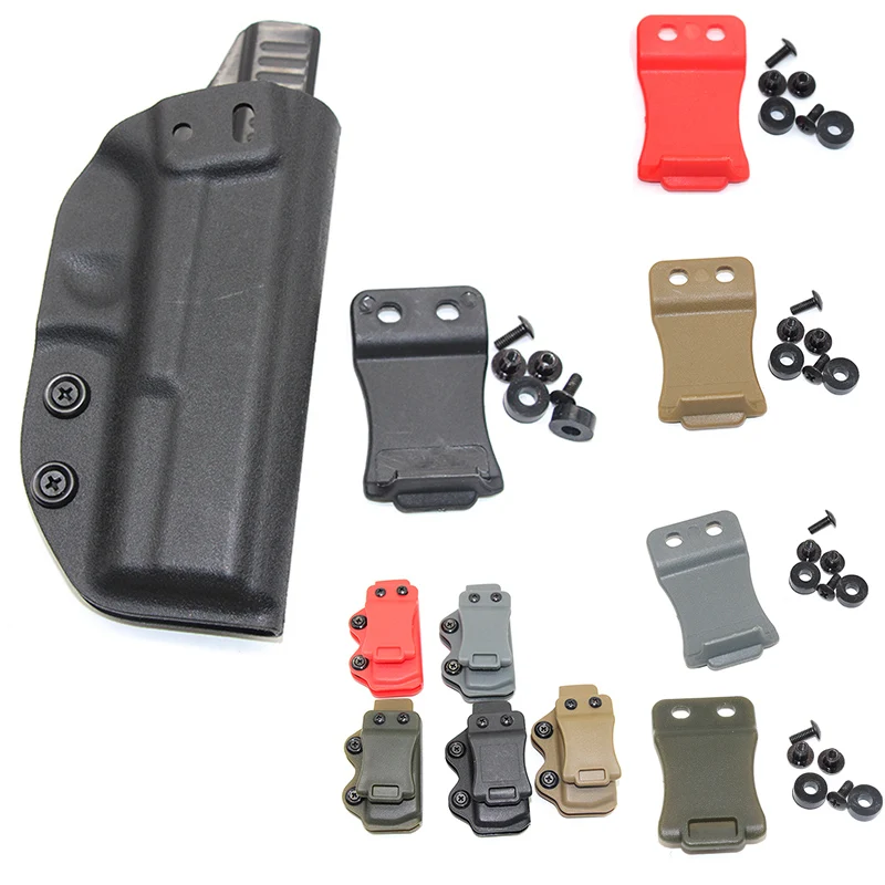 

Tactical K Sheath IWB Kydex Gun Holster Waist Clip DIY Pocket Scabbard Clip Knife Sheath Clip Screws Fasten Knapsack Accessories