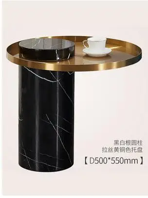 

Light luxury creative north Ou Yang Tai small corner table living room marble sofa edge modern simple metal corner table