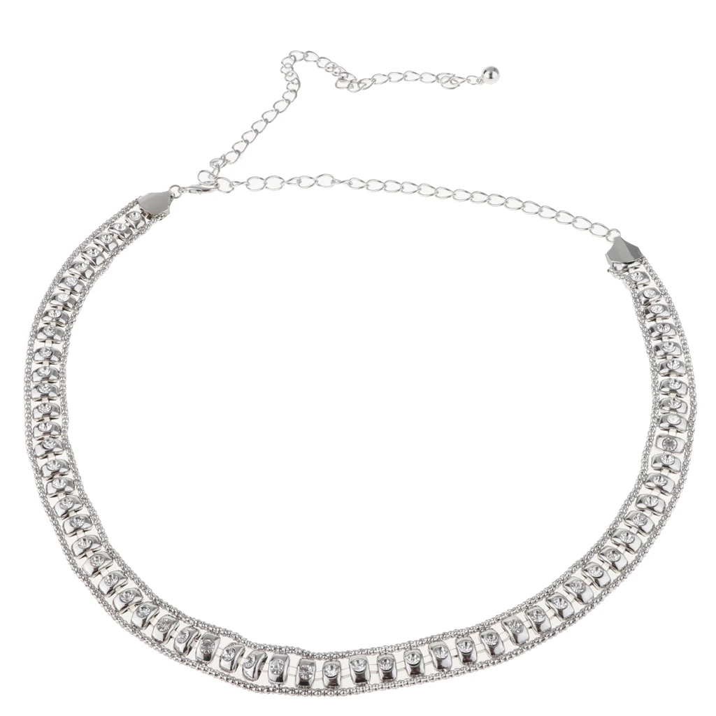

Prettyia Elegant Belly Dance Sliver Rhinestone Waist Chain Dress Decoration