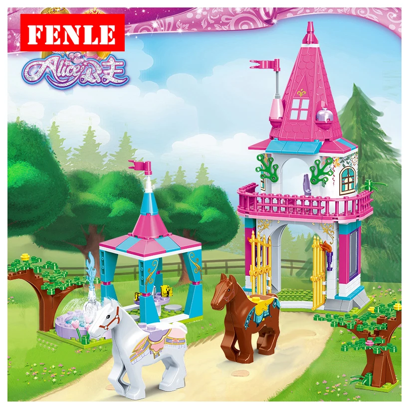 

9012 Princess Castle Building Blocks Bricks Friends toy Compatible Royal Carriage Enchanted Figures Set toys for kids