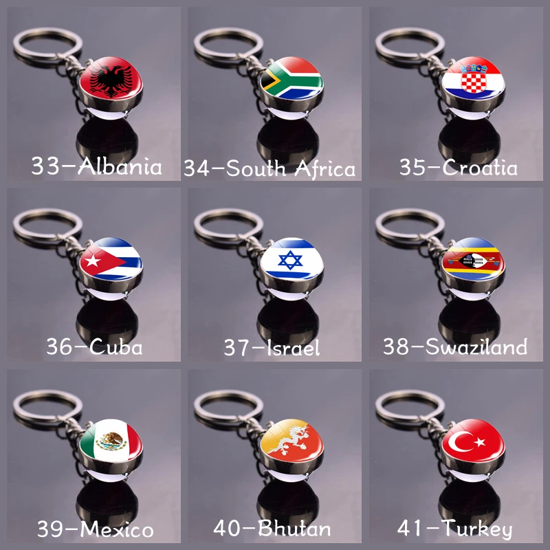 Футбольный брелок двухсторонняя подвеска в виде стеклянного шара лучшие страны