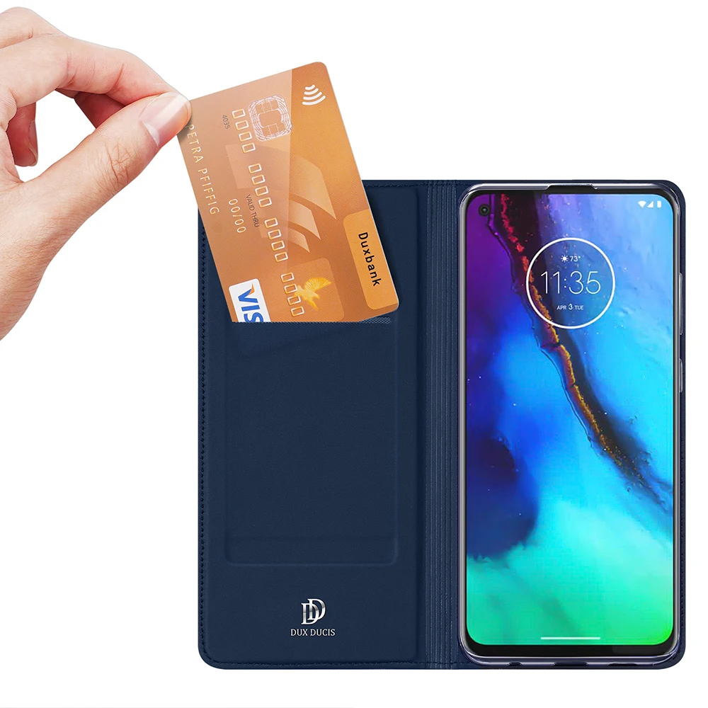 Чехол для Moto G Pro DUX DUCIS Skin Series кожаный чехол-книжка Motorola чехол с отделениями карт
