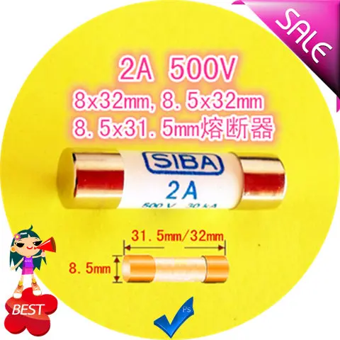 

8 x32mm x32mm x31.5 8.5 8.5 mm 500 v 2 a fuse molten core fuse tube