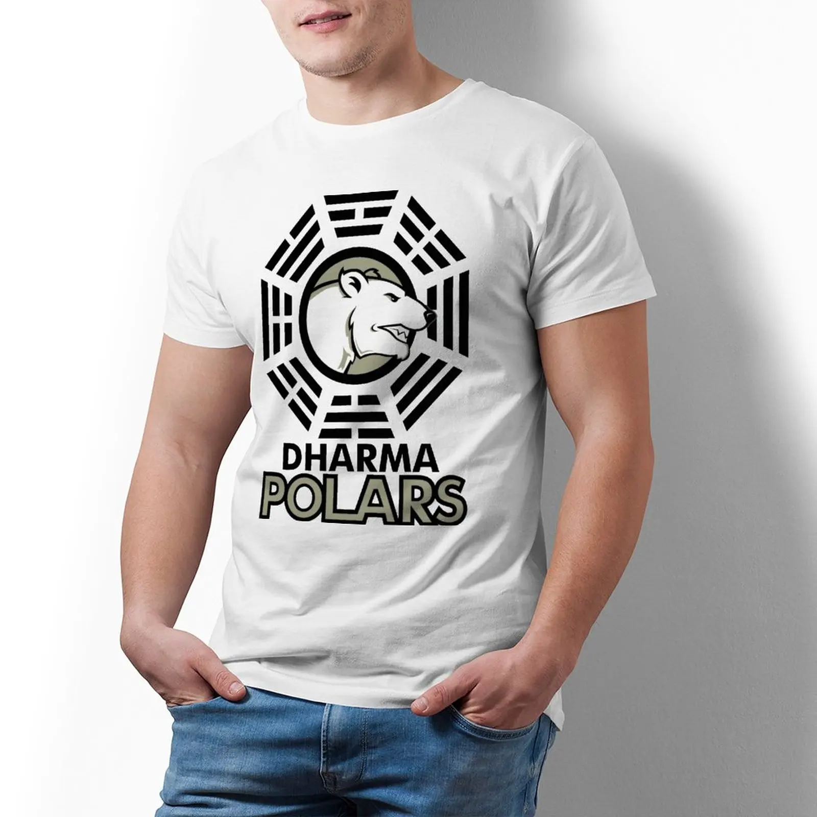 

Футболка Dharma мужская с графическим принтом, Модная хлопковая Классическая рубашка с коротким рукавом, 5xl