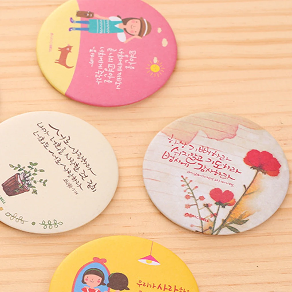 Голубое портативное косметическое зеркало zoo1 шт. для женщин милое мультяшное