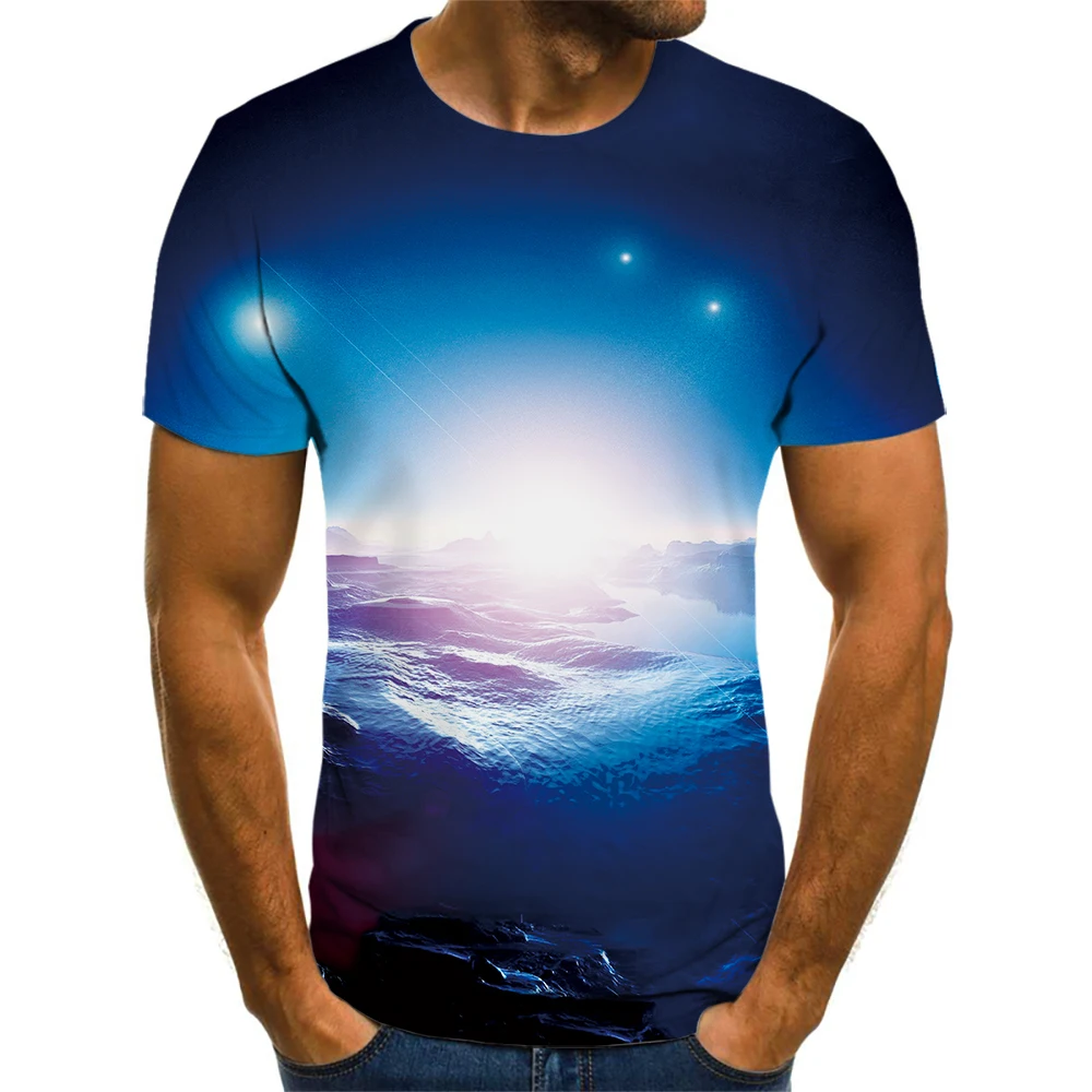 

2021, четыре сезона, новинка, лидер продаж, топ с принтом космической звезды, забавная и новая простота, мягкая легкая футболка с коротким рука...