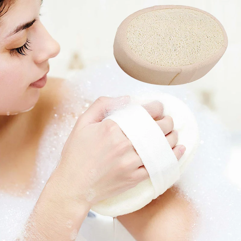 

Губка из натуральной люфы мяч для ванны, приятный для кожи прочный мяч для ванны, чистый здоровье, Массажная щетка, мягкая удобная душка для ...