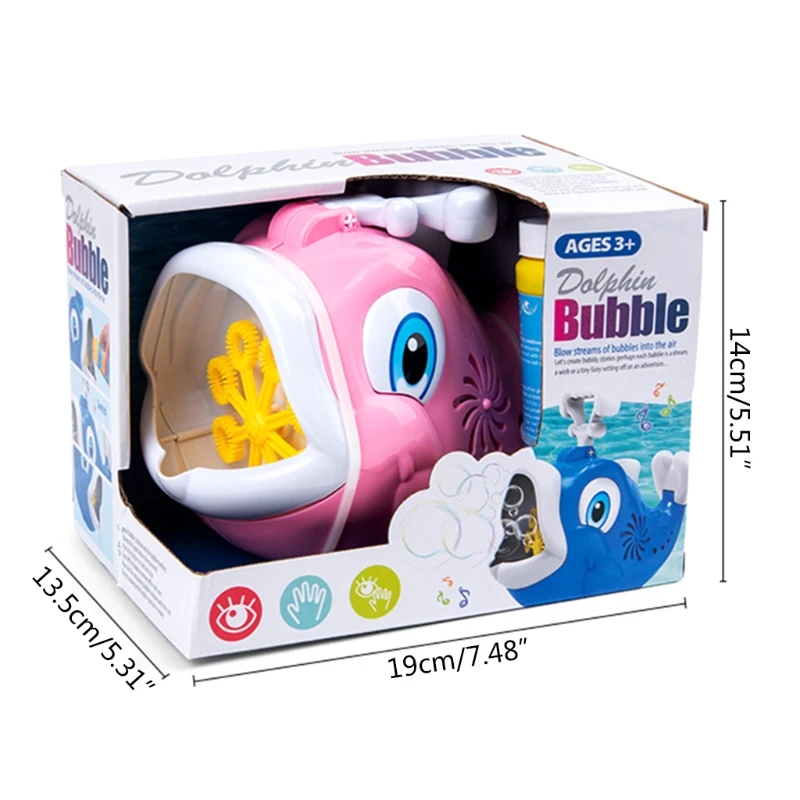 

Blue/Pink Bubble Machine Fish Bubble Blower Whale Bubble Blower 1000+ Bubbles Per Minute Durable Bubble Maker