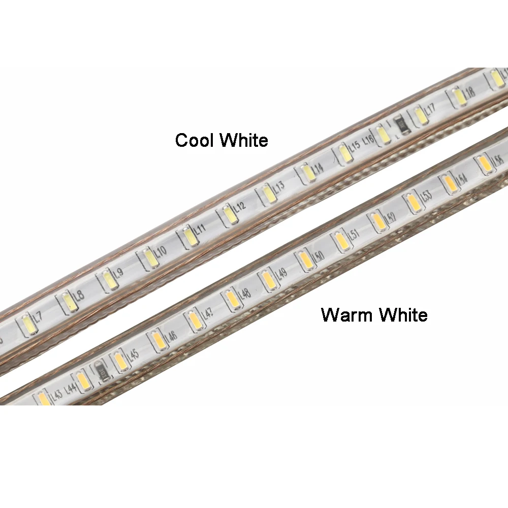 Открытый и закрытый Светодиодные ленты 220 V 3014 SMD 120 светодиодов/m свет веревочки дома праздник Рождество освещения 1 м 2 м 5 M 10 м 15 м 20 м 25 м