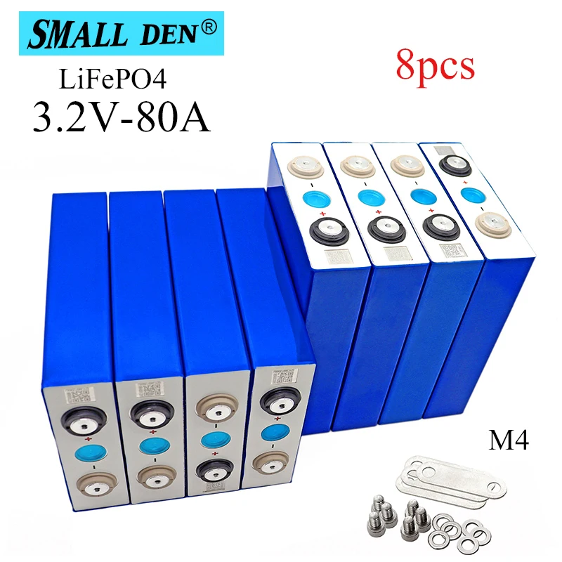 8 шт. батарея 3 2 В LiFePO4 80 Ач может производить инвертор для солнечной системы
