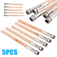 5pcsset extender adjustable wood lengthener holder painting drawing writing tool wood pencil lengthener