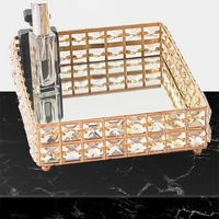 make up traycrystal cosmetic organizer tray for wedding home vanity decorating fruit cake candle candy jewelry tray