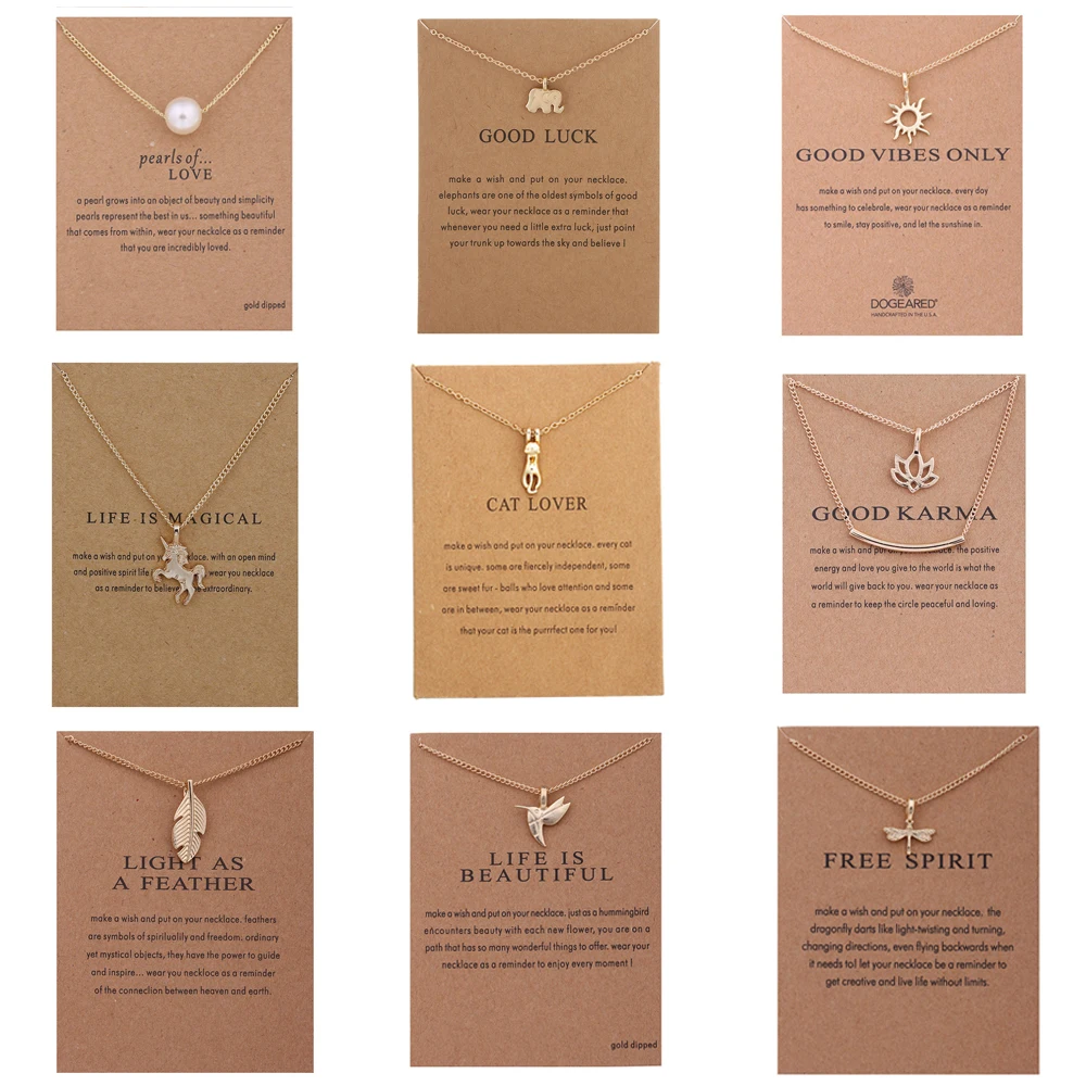 2020 New Fashion Animal Cat Bird Elephant Dragonfly Flower Card Circle Necklaces Pendant Wedding Bride Women Jewelry Gifts | Украшения и