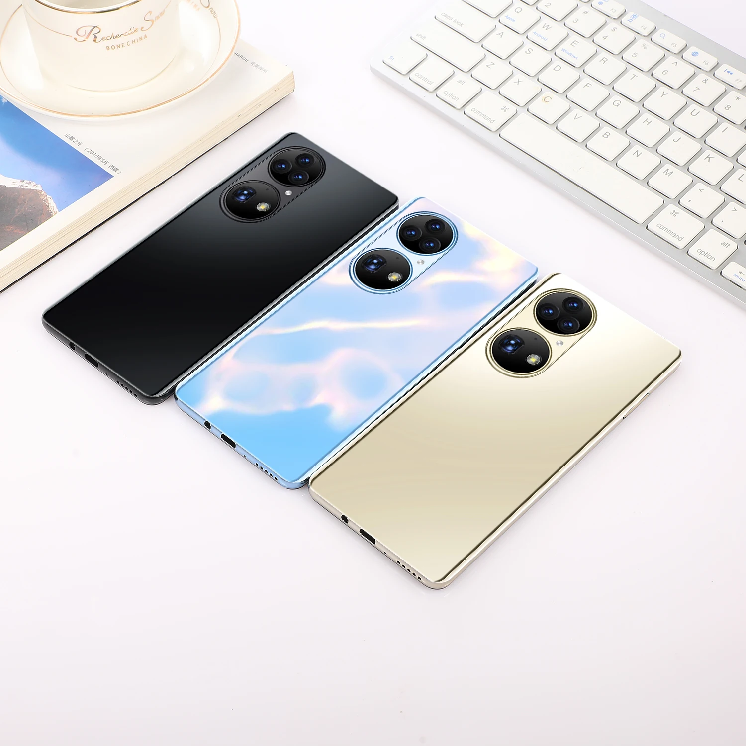 2021 new p50 pro 7 3 inch smartphone 16512gb 8000mah big battery 10 core 64mp camera mobile phone global version gift free card free global shipping