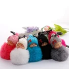 Спальные детские плюшевые куклы с меховыми помпонами брелок кулон детских празднований дня рождения свадеб стаканчики для вечеринки, подарков персонализированный подарок