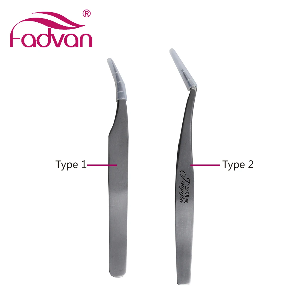Пинцет Fadvan из нержавеющей стали для наращивания ресниц профессиональный щипцет