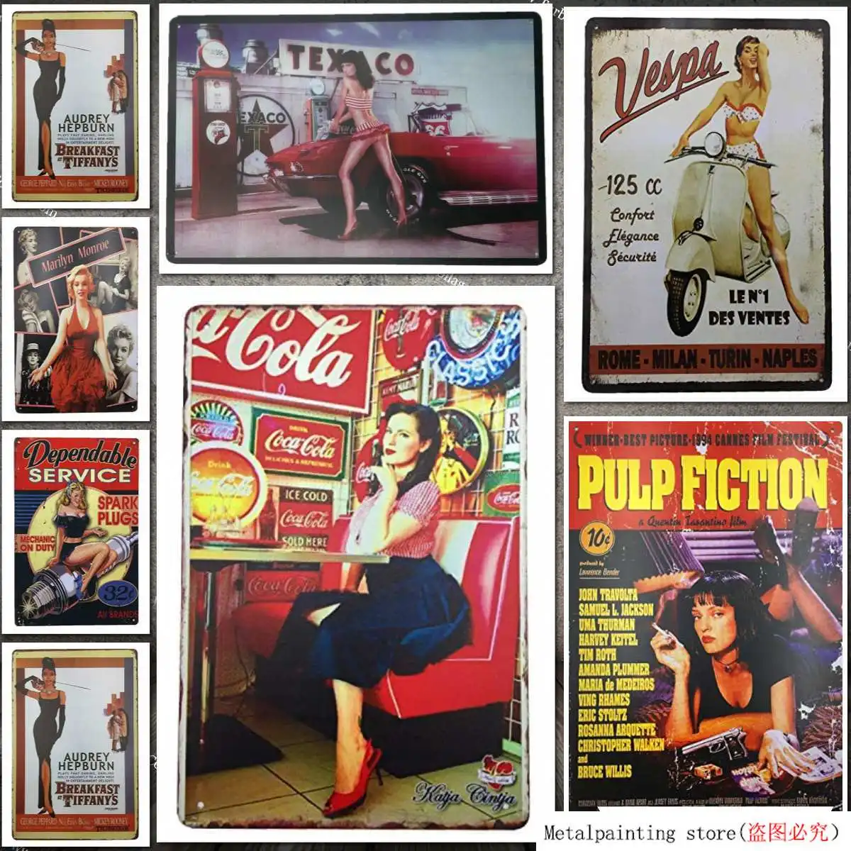 Металлический винтажный жестяной знак Декор женщина сексуальная леди Мэрилин