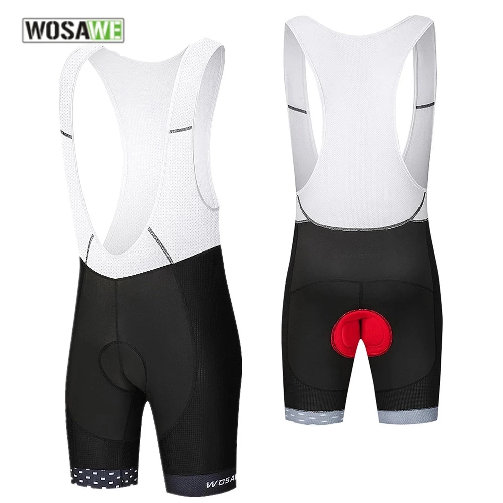 

WOSAWE Cycling Bib Shorts Men Breathable Pro Road Bike Bib Shorts Shockproof 3D Gel Pad MTB Bicycle Pants Bike Shorts Men