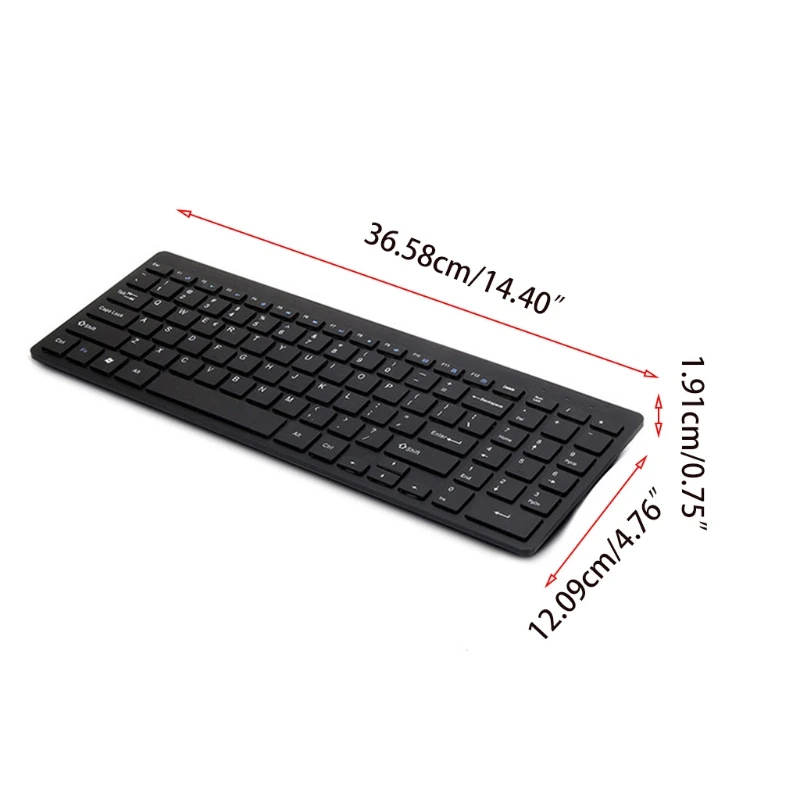 

D57C 96 Keys Wireless Bluetooth Keyboard Waterproof US Layout for Pad/Windows OS Waterproof Scratch proof with 500MA Battery