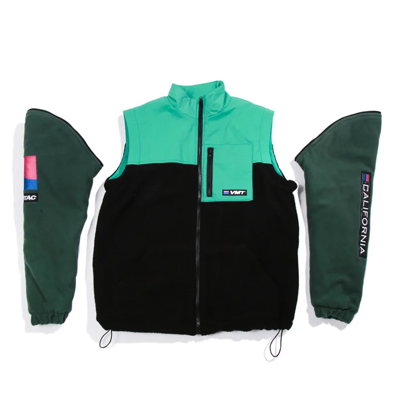 

Autumn and Winter New Fleece Detachable Sleeves Thick Cotton Coat Loose Couple Tide Brand Warm Vest Sleeve Detachable Jacket