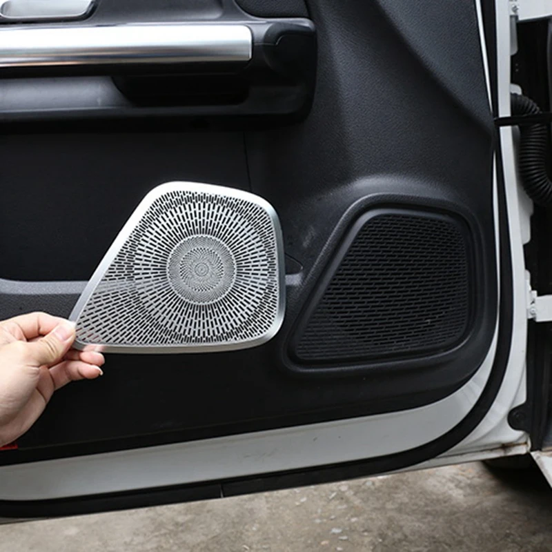 4Pcs Car Aluminum Door Audio Speaker Tweeters Cover Trim for Mercedes Benz GLA Class H247 2020-2021 | Автомобили и мотоциклы