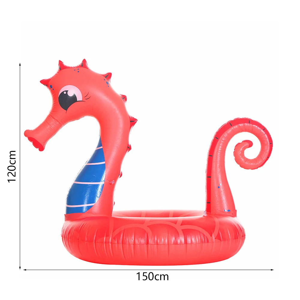 

Seahorse Inflatable Swimming Pool Hippocampus Ring Beach Rescue Float PVC Lifebuoy Beach Bed for Adults Child Party Toys